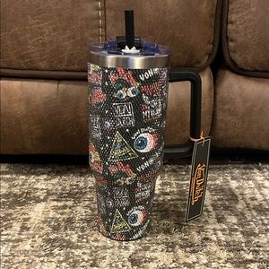 New Von Dutch Black and Red Patterned Tumbler